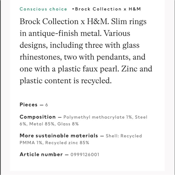 Brock Collection x H&M Rings - Picture 6 of 6